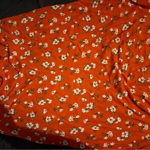 Old Navy Red Floral Skirt